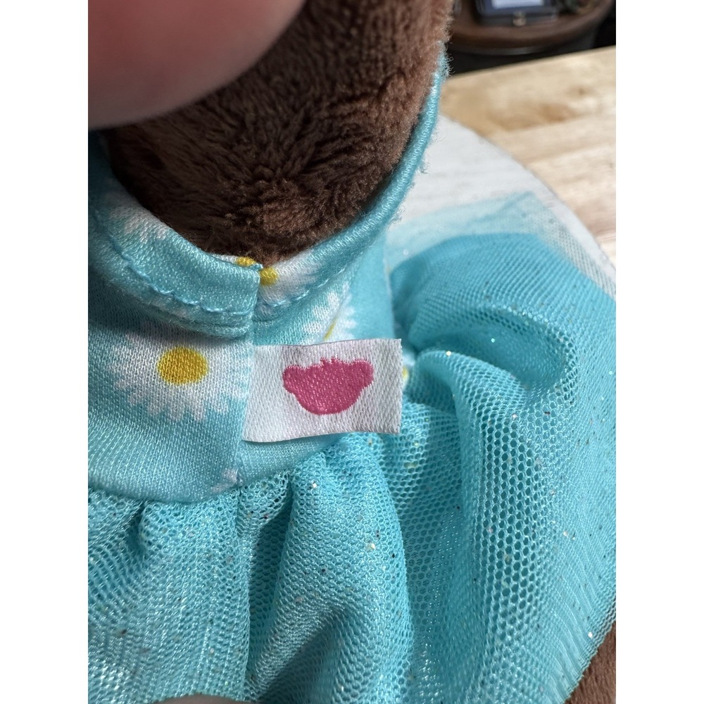 Build A Bear Sammy the Squirrel Plush '22 BAB Teal Daisy Dress Great Wolf Lodge - Picture 5 of 10
